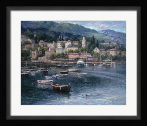 Framed Tranquil Harbor Print