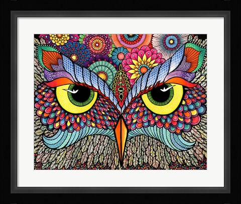 Framed Owl Face Print