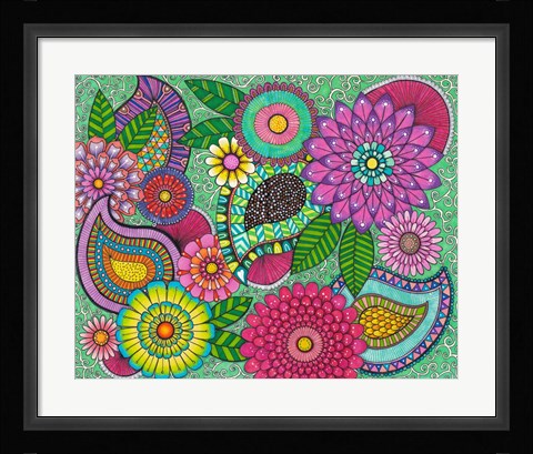 Framed Paisley Garden Print