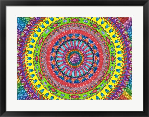 Framed Aztec Rainbow Print