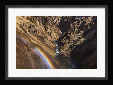 Framed Brink of Lower Falls Print