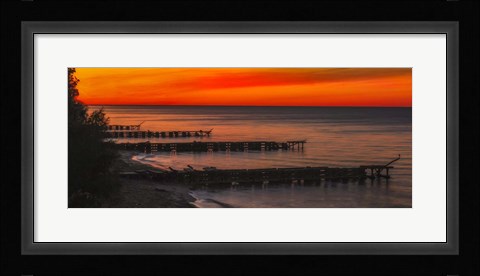 Framed Edgewater Docks Cleveland Print