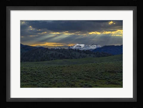 Framed Lamar Valley Sunrise Print