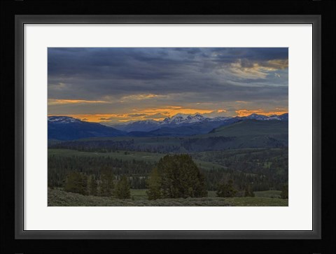 Framed Yellowstone Sunrise Print