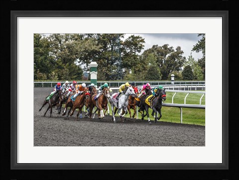 Framed Into The Home Stretch Print