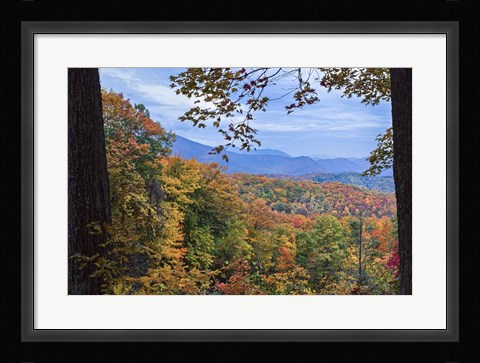 Framed Window To The Smoky Mountains Print