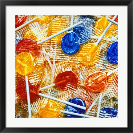 Framed Lollipops Print