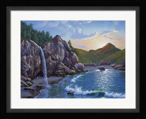 Framed Mc Way Cove Sunset Print