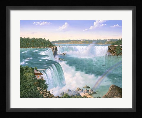 Framed Niagara Falls In 1860 Print