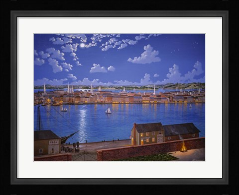 Framed New York From Brooklyn Heights In 1848 Print