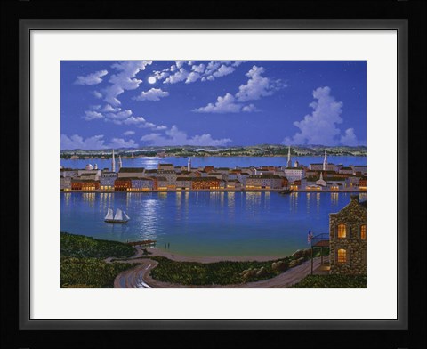 Framed New York From Brooklyn Heights 2 Print