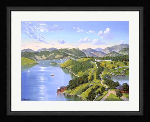 Framed Hudson River Near West Point In 1865 Print