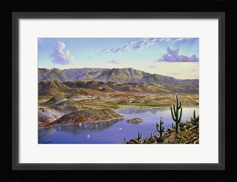 Framed Roosevelt Lake, AZ Print