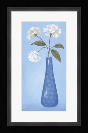Framed Blue Vase 1 Print