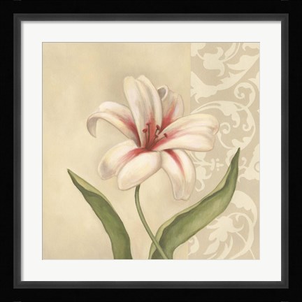 Framed Cream Lily Print