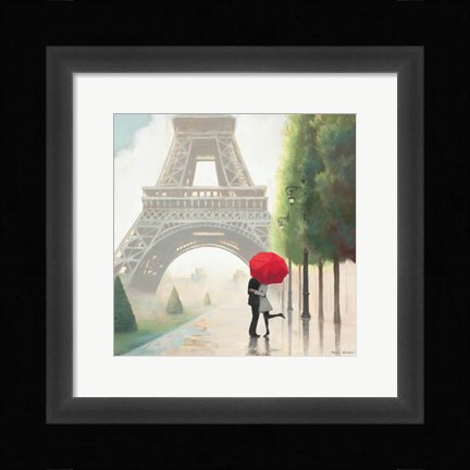 Framed Paris Romance II Print