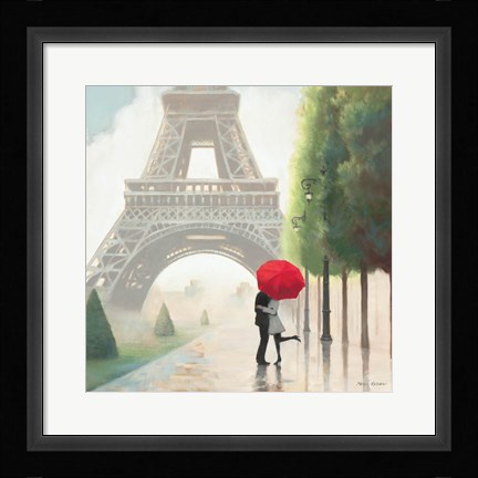 Framed Paris Romance II Print