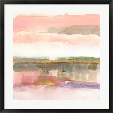 Framed Influence of Line and Color Gold Print