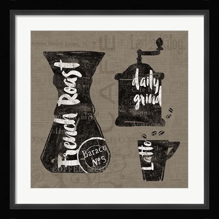 Framed Linen Coffee IV Print