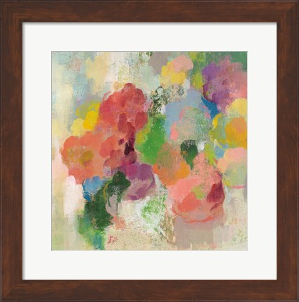 Framed Colorful Garden III Print