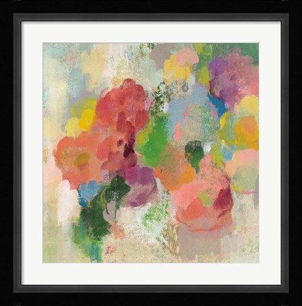Framed Colorful Garden III Print