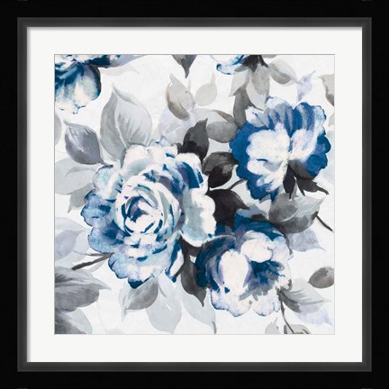 Framed Scent of Roses Indigo III Print