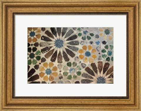Framed Alhambra Tile I Print