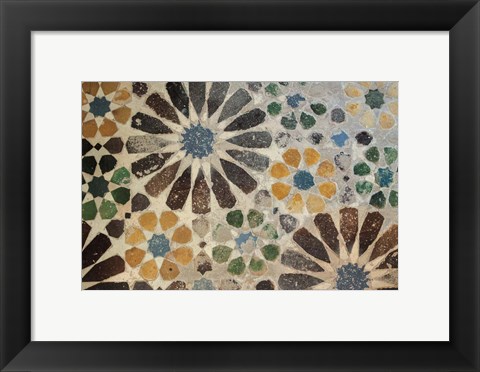 Framed Alhambra Tile I Print