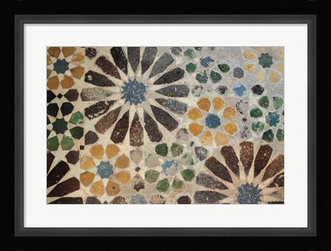 Framed Alhambra Tile I Print