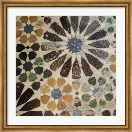 Framed Alhambra Tile III Print