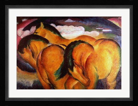 Framed Little Yellow Horses, 1912 Print