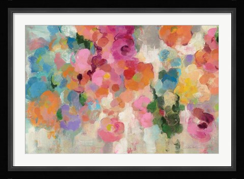 Framed Colorful Garden I Print