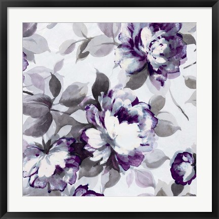 Framed Scent of Roses Plum II Print