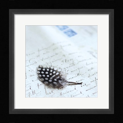 Framed Plume Letters I Print