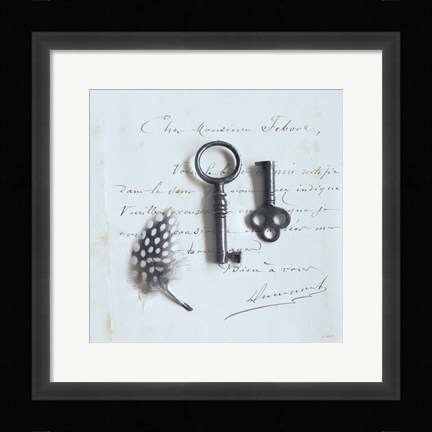 Framed Plume Letters III Print