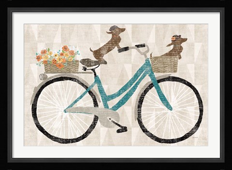 Framed Doxie Ride Print