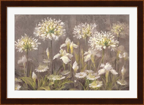 Framed Spring Blossoms Neutral Print