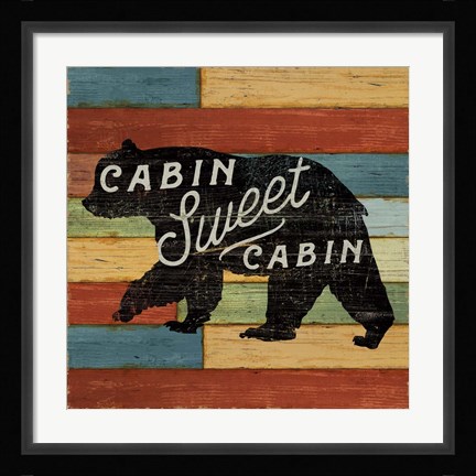 Framed Lake Lodge IV Print