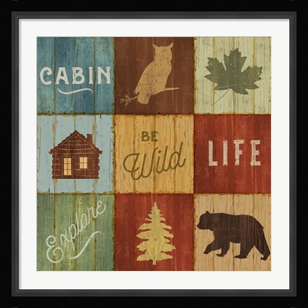 Framed Lake Lodge VIII Print