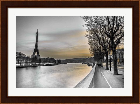 Framed River Seine And The Eiffel Tower Print