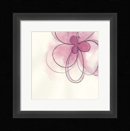 Framed Floral Gesture I Print