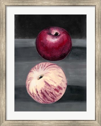 Framed Fruit on Shelf III Print
