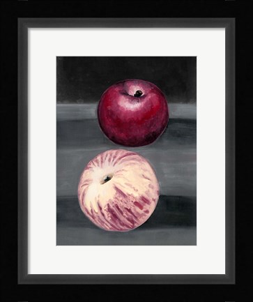 Framed Fruit on Shelf III Print