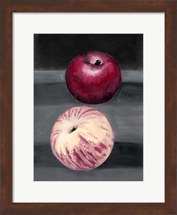 Framed Fruit on Shelf III Print