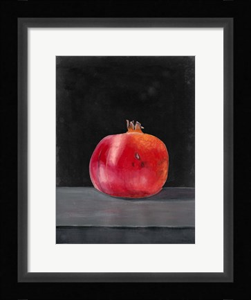 Framed Fruit on Shelf V Print