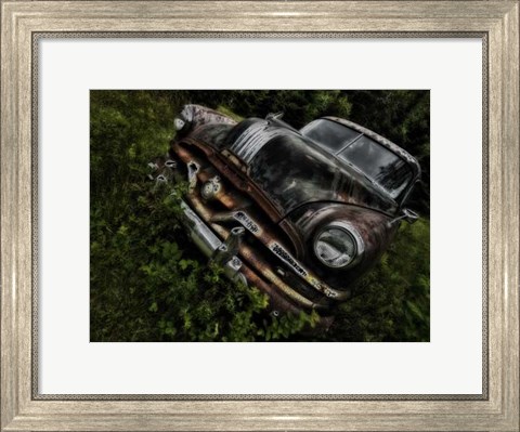 Framed Rusty Auto III Print