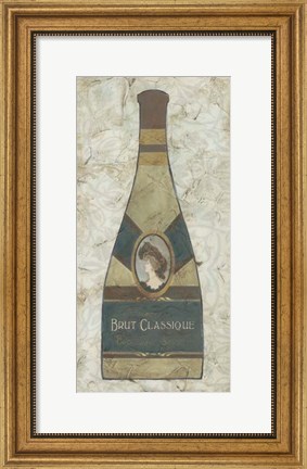 Framed Vintage Champagne I Print
