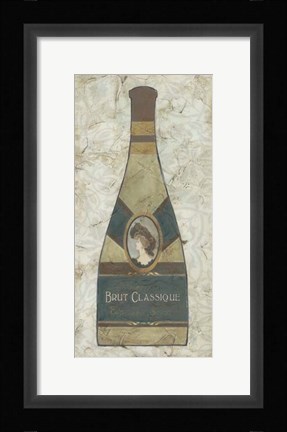 Framed Vintage Champagne I Print