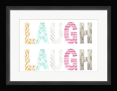 Framed Pattern Sentiment II Print