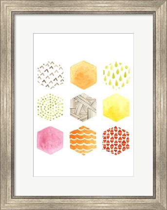 Framed Honeycomb Patterns I Print